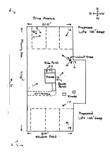 example of a hand-drawn site plan